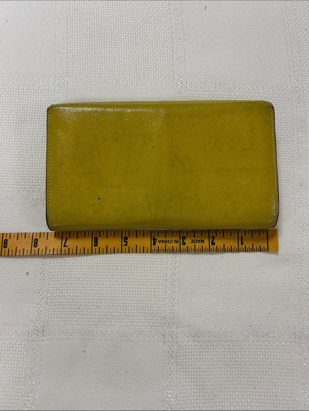 MaxMara Olive-Yellow Leather Fold Wallet image 7